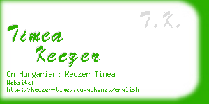 timea keczer business card