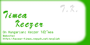 timea keczer business card